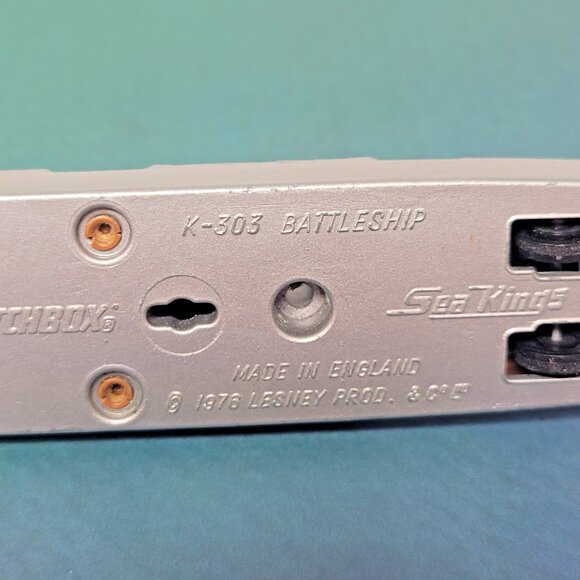 Matchbox Sea Kings K-303 Battleship Vintage 1978 Lesney England Diecast Navy Toy - Picture 9 of 13